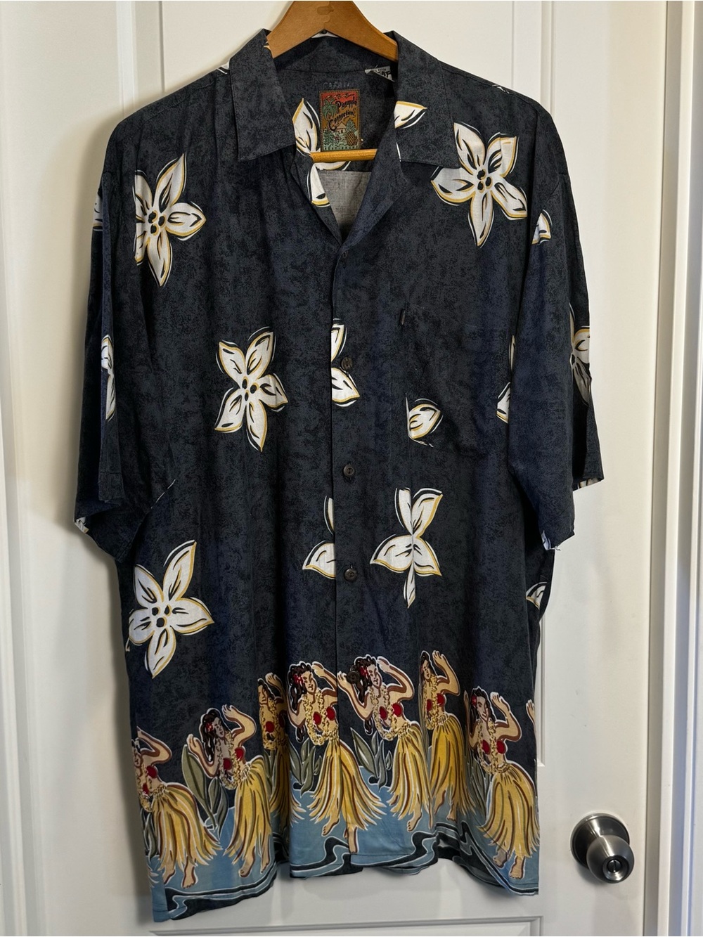 Vintage Pineapple Connection- Hawaiian Shirt with Hula Girls